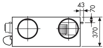 UNELVENT CENTRALE DOUBLE FLUX CAD HR FLAT - Dimensions (mm) - 7