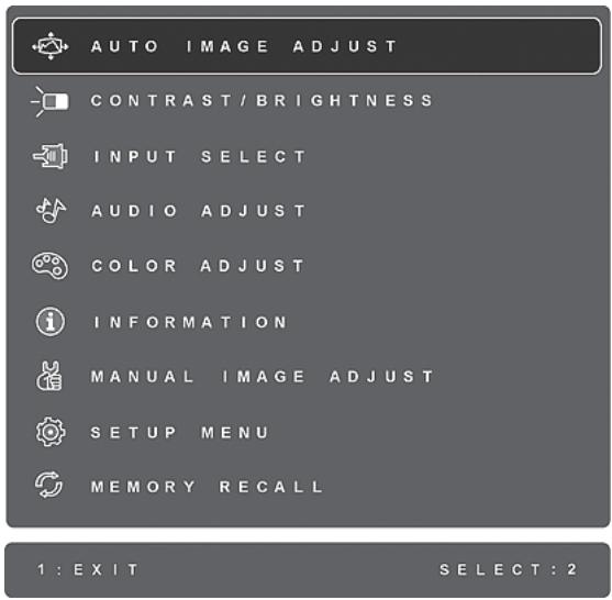 VIEWSONIC TD2340 - Suivez les instructions pour ajuster l'image à l'écran : - 1
