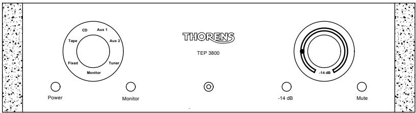 THORENS TEP 3800 - - Operating controls (front panel) - 1