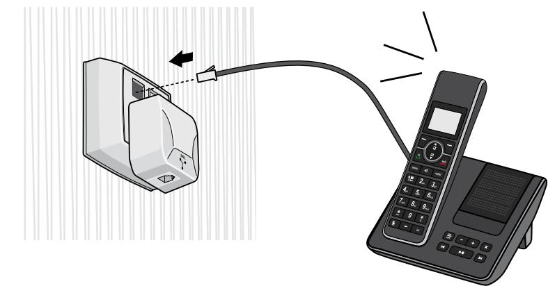 BELGACOM INTERNET-TV - Placez le filtre VDSL 2 fourni sur la prise. - 3