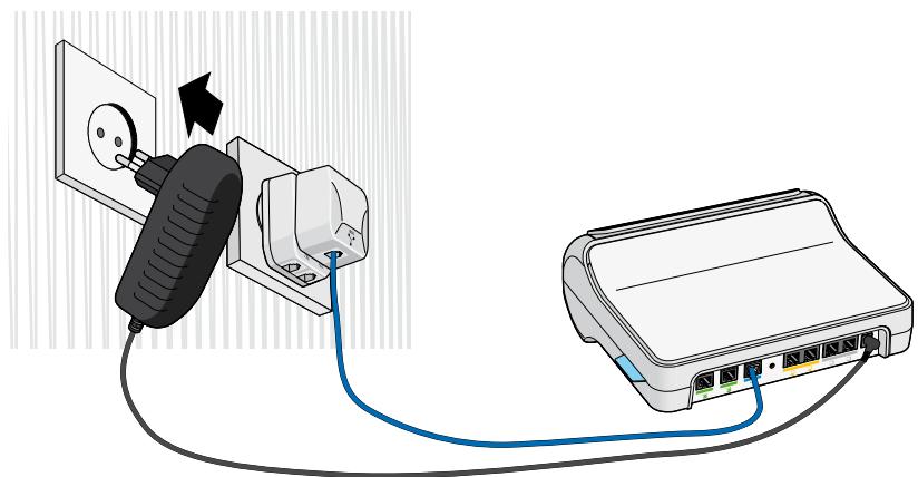 BELGACOM INTERNET-TV - Raccordez votre modem au filtre à l'aide du câble bleu - 2