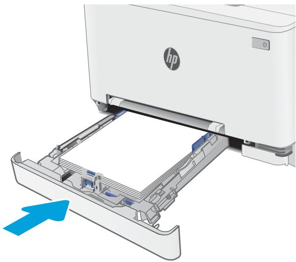 HP COLOR LASERJET PRO M281FDW - Réglez le guide du papier en appuyant sur le loquet de réglage et en faisant glisser les guides jusqu'au format du papier utilisé. - 4