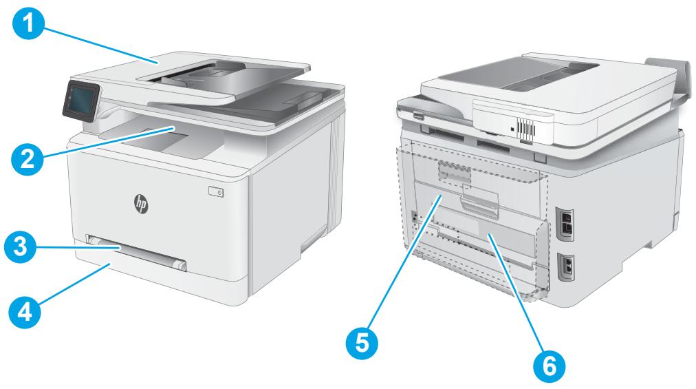 HP COLOR LASERJET PRO M281FDW - Emplacements des bourages papier - 1