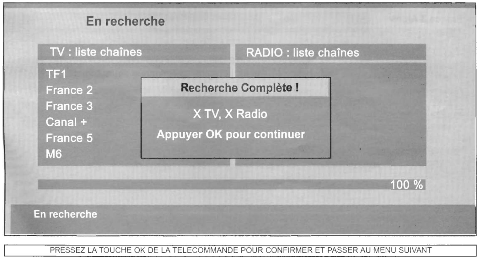 WISI OR03S - MENU EN RECHERCHE - 1
