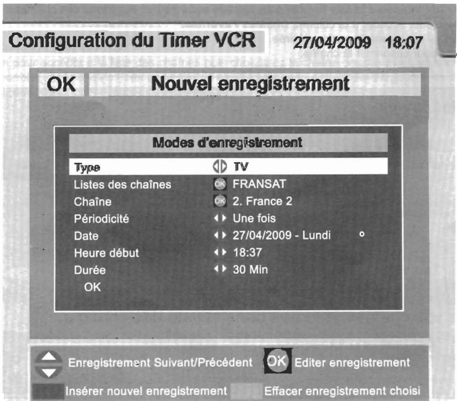 WISI OR03S - Pour modifier un enregistrement : - 1