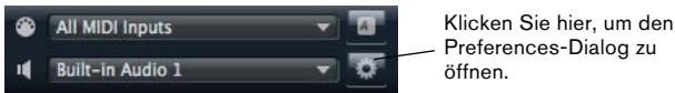 STEINBERG HALION SONIC - Der Preferences-Dialog - 1