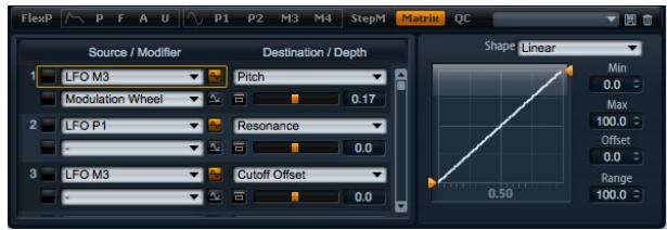 STEINBERG HALION SONIC - Die Mod Matrix-Seite - 1