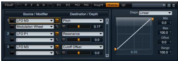 STEINBERG HALION SONIC - Mod Matrix page - 1