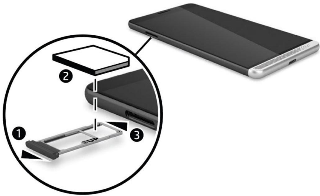 HP ELITE X3 - Insertion des cartes nano SIM - 4