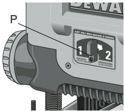 DEWALT DW735 - Sélection de la vitesse - 1
