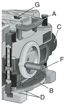 DEWALT DW735 - DUST EJECTION PORTS - 2