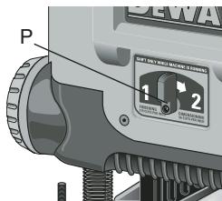 DEWALT DW735 - Selección de velocidad - 1