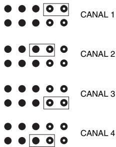 NICE FLOXIR - Selección de los relés en los canales - 2