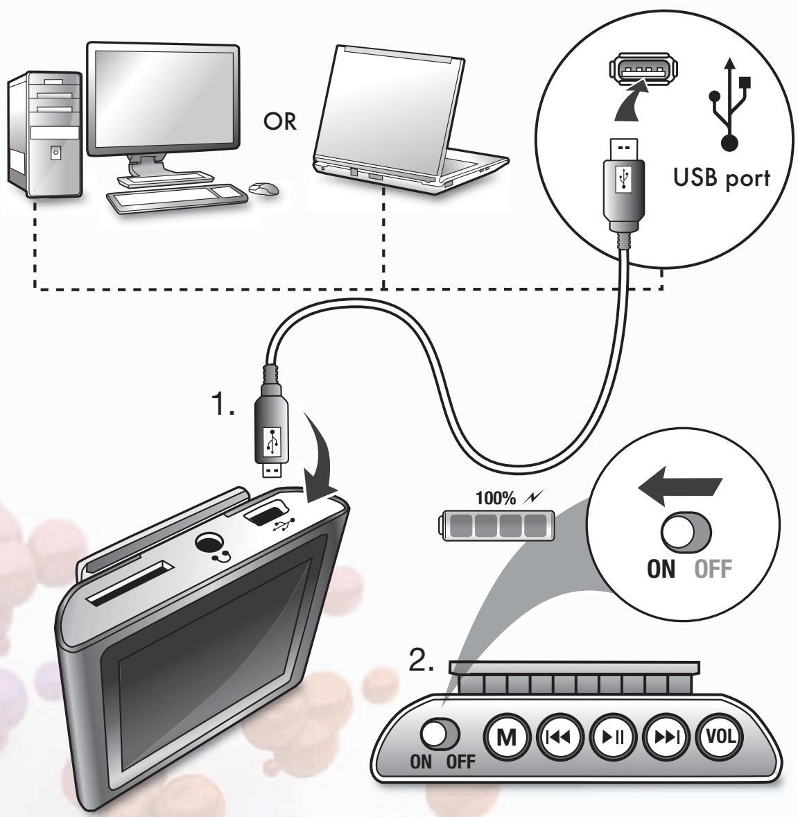 SWEEX MP609 - Connexion à un ordinateur - 1