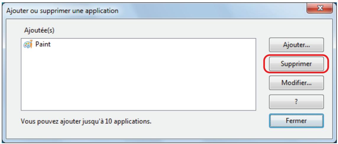 FUJITSU SCANSNAP SV600 - Supprimer une application - 1