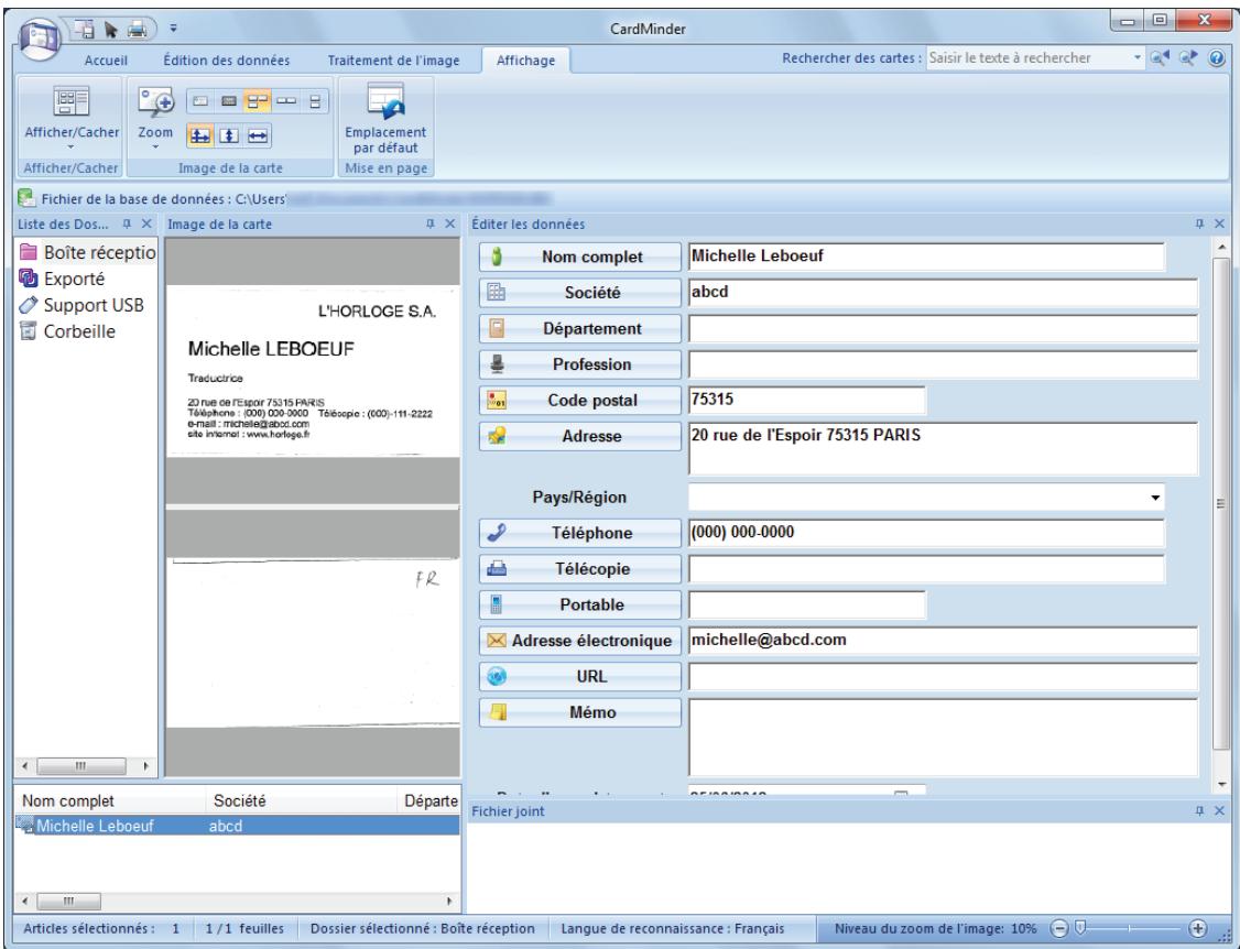 FUJITSU SCANSNAP SV600 - Dans le quick menu. - 1