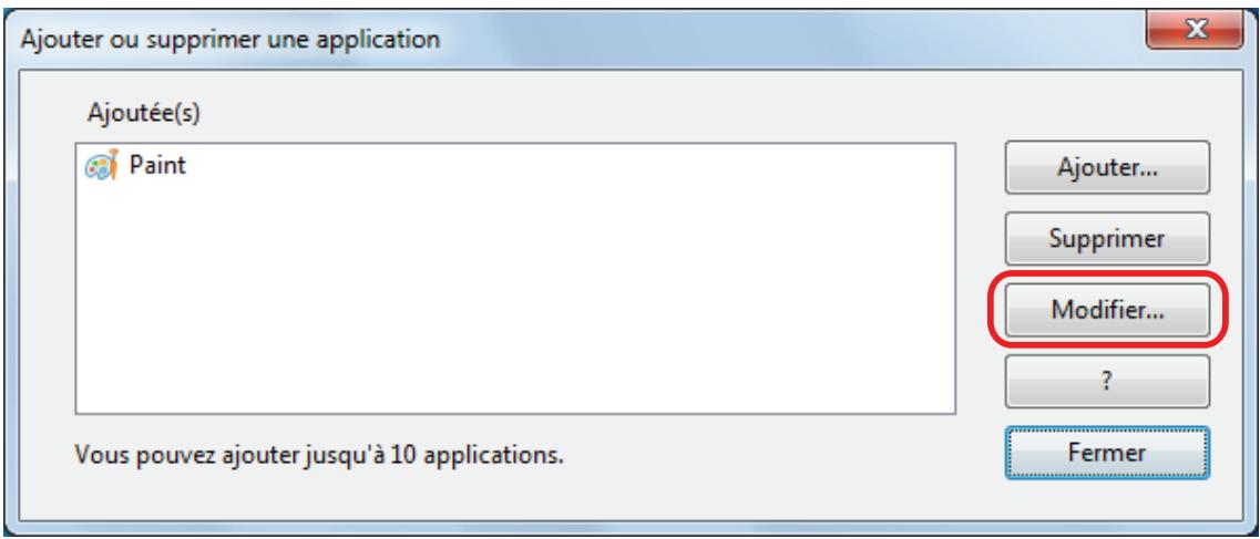 FUJITSU SCANSNAP SV600 - Modifier les paramètres d'une application - 1