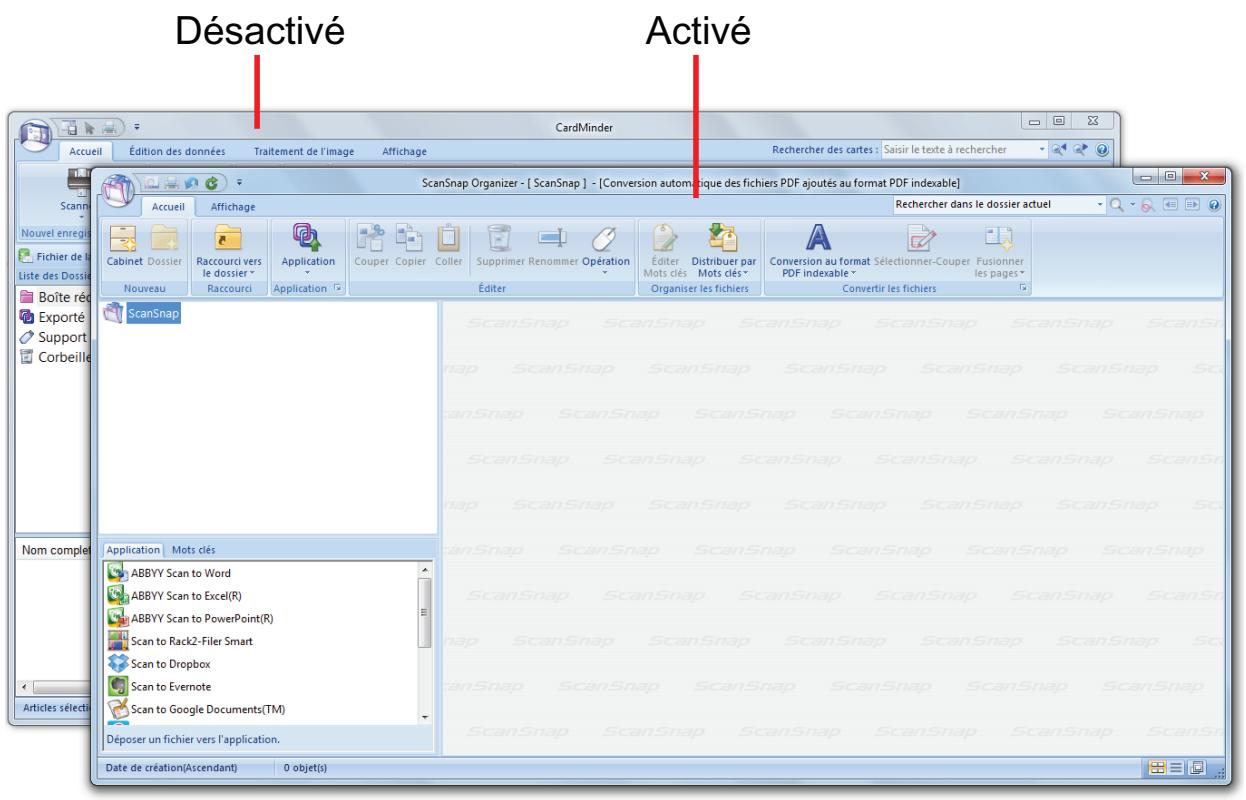 FUJITSU SCANSNAP SV600 - Établir un lien lorsqu'une des applications précitées est active (recommandé) - 1