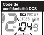 COBRA CXR925C - Réglage des codes de confidentialité DCS - 2