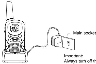 BRONDI FX-4000 - Charging the batteries using Desktop charger - 1