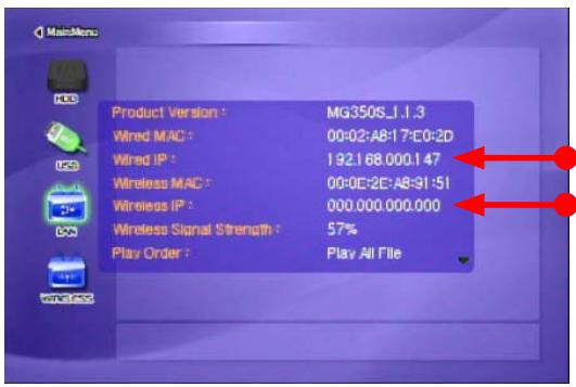 VERBATIM MEDIASTATION PRO WIRELESS NETWORK MULTIMEDIA HARD DRIVE - Procédure de configuration de l'option Support DHCP actif - 3
