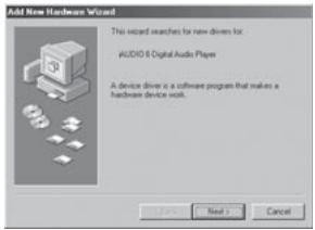 COWON IAUDIO I7 - Installation du pilote Windows 98 - 2