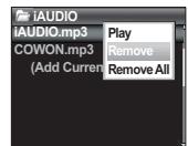 COWON IAUDIO I7 - Supprimer des plages du BookMark - 4