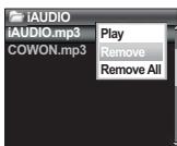 COWON IAUDIO I7 - Supprimer des plages de la liste DPL - 4