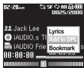 COWON IAUDIO I7 - - Ajouter des plages à la liste DPL. - 3