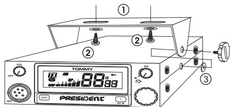 PRESIDENT TOMMY - 1) CHOIX DE L'EMPLACEMENT ET MONTAGE DU POSTE MOBILE - 1