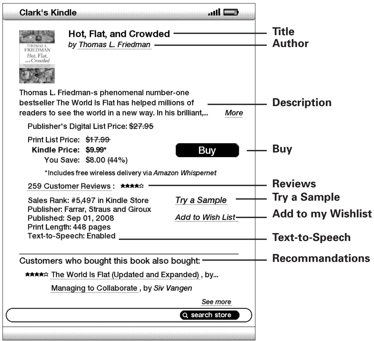 AMAZON KINDLE KEYBOARD 3G - Exemple de page des détails du produit - 1