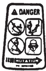 ECHO SMR-2410 TYPE 1E - AUTOCOLLANT SUR LE CARTER DE PROTECTION CONTRE LES DEBRIS - 2