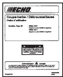 ECHO SMR-2410 TYPE 1E - NOTICE DE SECURITE — - 1