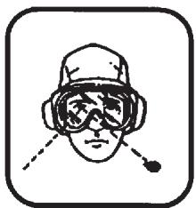 ECHO SMR-2410 TYPE 1E - AUTOCOLLANT SUR LE CARTER DE PROTECTION CONTRE LES DEBRIS - 6