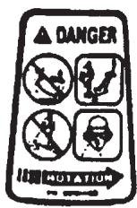 ECHO SRM-2400 TYPE 1E - AUTOCOLLANT SUR LE CARTER DE PROTECTION CONTRE LES DEBRIS - 2