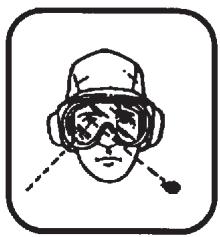 ECHO SRM-2400 TYPE 1E - AUTOCOLLANT SUR LE CARTER DE PROTECTION CONTRE LES DEBRIS - 6