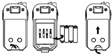 SWITEL WTF 736 - Inserting the batteries - 2