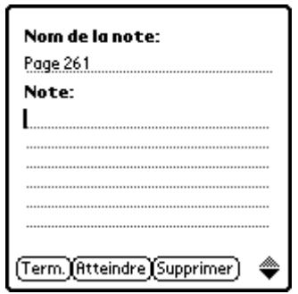 PALM READER - Pour créer une note : - 1