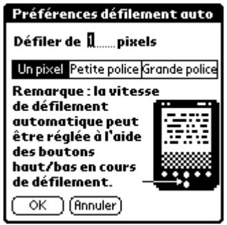 PALM READER - Préférences défilement automatique - 1