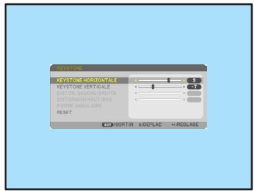 NEC UM301WI - Alignez le côté gauche (ou droit) de l'écran avec le côté gauche (ou droit) de l'image projetée. - 2