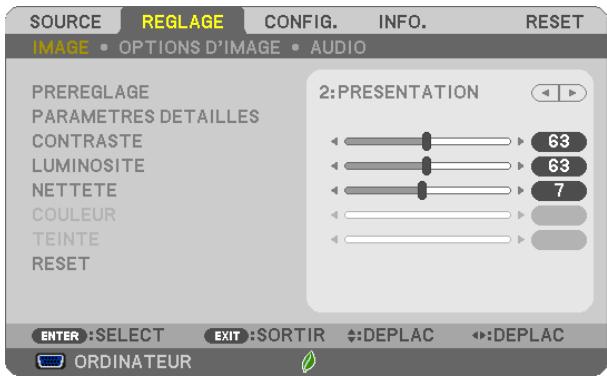 NEC UM301WI - Utilisation des menus - 1