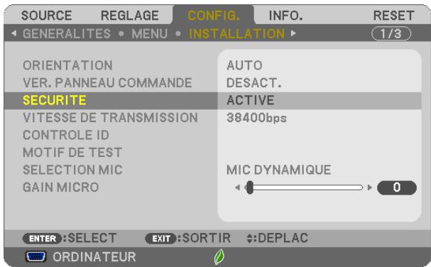 NEC UM301WI - Appuyez sur la touche MENU. - 1