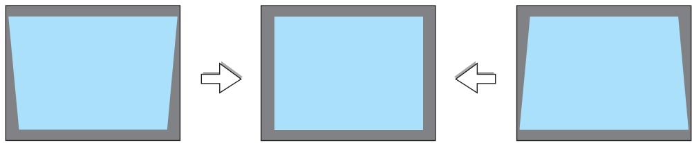 NEC UM301WI - Correction de la distorsion trapézoidale [KEYSTONE] - 1