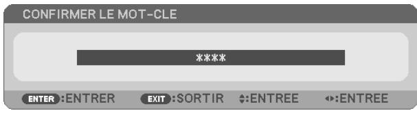 NEC UM301WI - Pour activer la fonction de Sécurité : - 4