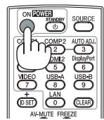 NEC UM301WI - Mise sous tension du projecteur - 2