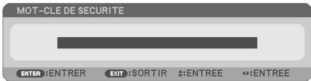 NEC UM301WI - Pour activer la fonction de Sécurité : - 3