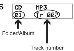 SANGEAN WR-3 - Operaciones en modo MP3 CD - 1