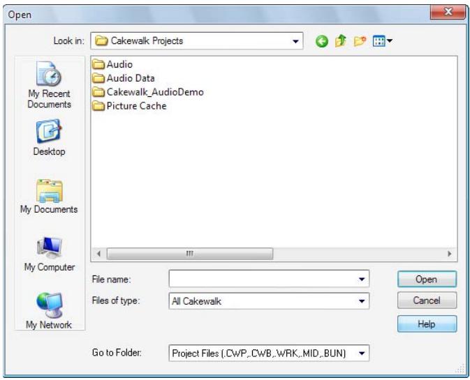CAKEWALK SONAR X1 - Ouverture des fichiers de projet - 1