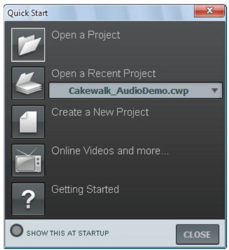 CAKEWALK SONAR X1 - Création d'un projet - 1