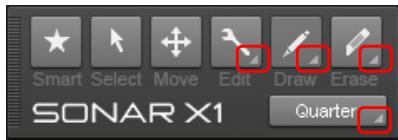 CAKEWALK SONAR X1 - Accéder aux groupes d'outils - 1